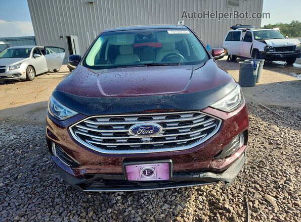 2FMPK4K90KBC10283 2019 FORD EDGE Burgundy Вид спереду
