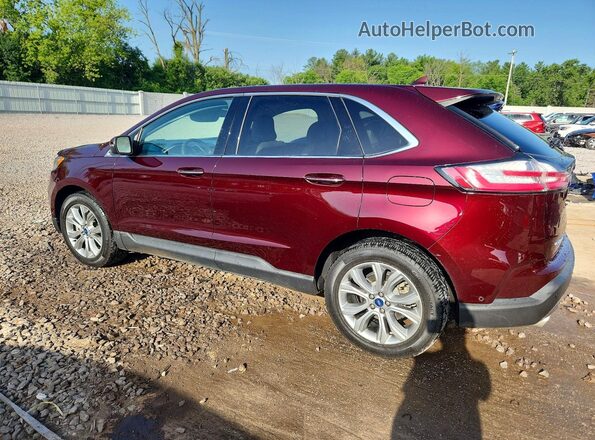 2FMPK4K90KBC10283 2019 FORD EDGE Burgundy Задня ліва чверть