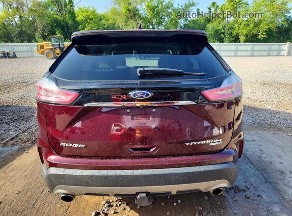 2FMPK4K90KBC10283 2019 FORD EDGE Burgundy Вид ззаду