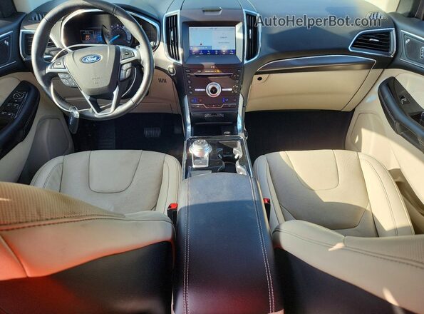 2FMPK4K90KBC10283 2019 FORD EDGE Burgundy Вид панелі приладів