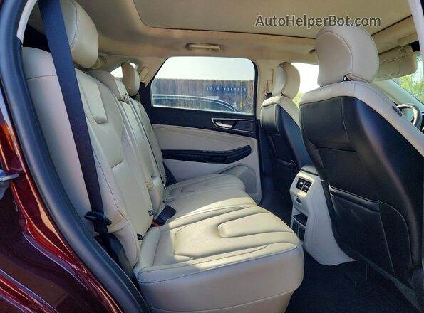 2FMPK4K90KBC10283 2019 FORD EDGE Burgundy Вид задньої частини салону