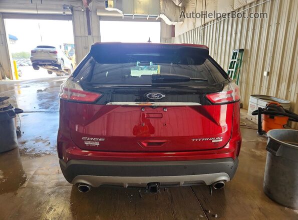 2FMPK4K90KBC33269 2019 FORD EDGE Red Vista trasera