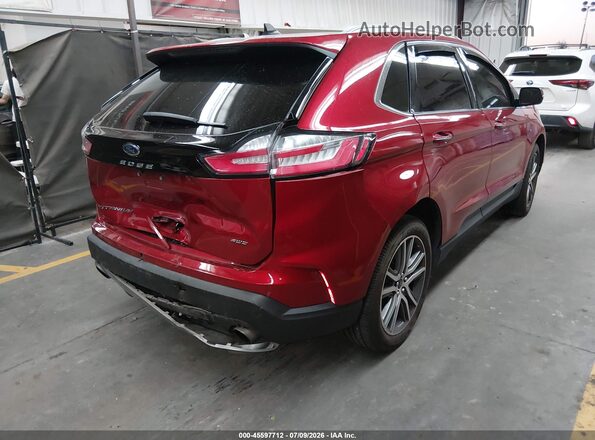 2FMPK4K90NBA35330 2022 FORD EDGE Burgundy Tył prawy