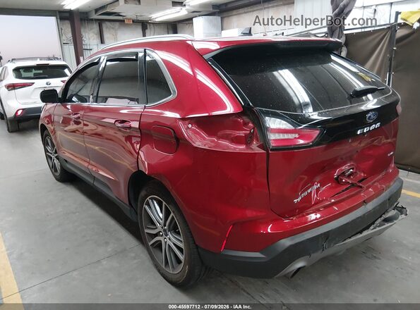 2FMPK4K90NBA35330 2022 FORD EDGE Burgundy Tył lewy