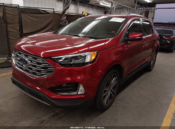 2FMPK4K90NBA35330 2022 FORD EDGE Burgundy Przód lewy