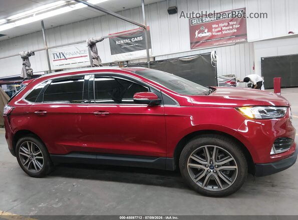 2FMPK4K90NBA35330 2022 FORD EDGE Burgundy Widok wnętrza z tyłu