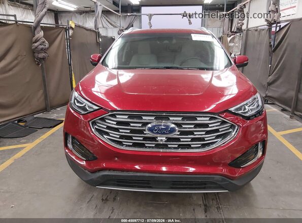 2FMPK4K90NBA35330 2022 FORD EDGE Burgundy Widok zestawu wskaźników