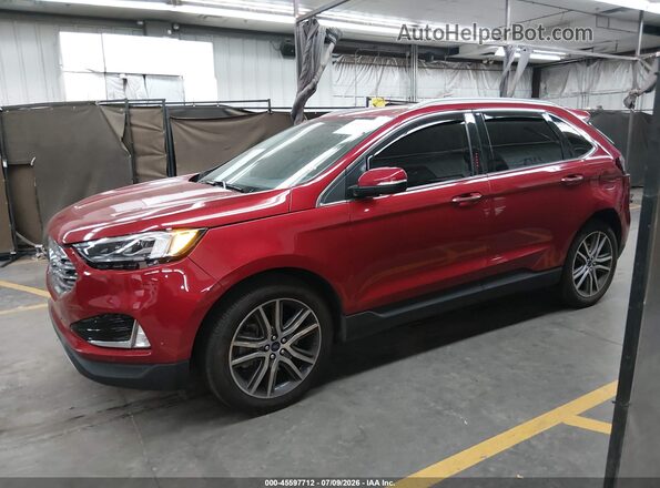 2FMPK4K90NBA35330 2022 FORD EDGE Burgundy Widok wnętrza 360 stopni