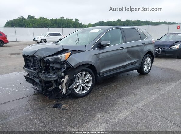 2FMPK4K90PBA30499 2023 FORD EDGE Gray Przód lewy