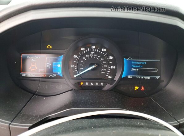 2FMPK4K90RBA65269 2024 FORD EDGE White ხელსაწყოთა პანელის ხედი