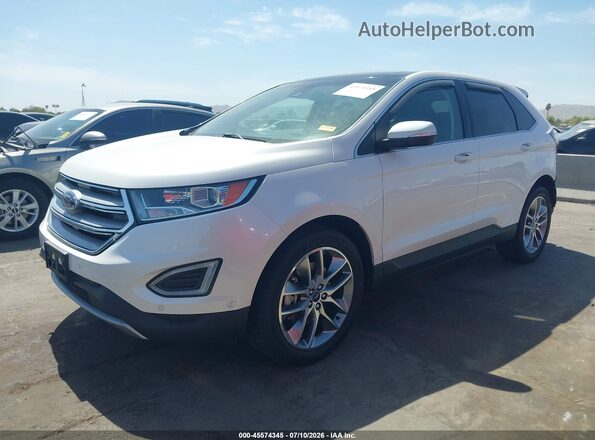 2FMPK4K91HBB05180 2017 FORD EDGE White წინა მარცხენა ხედი სამი მეოთხედიდან