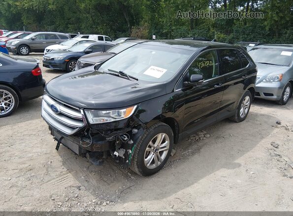 2FMPK4K91HBB78680 2017 FORD EDGE Черный Передняя левая четверть