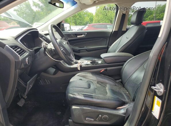 2FMPK4K91HBB82566 2017 FORD EDGE Black Widok wnętrza z przodu