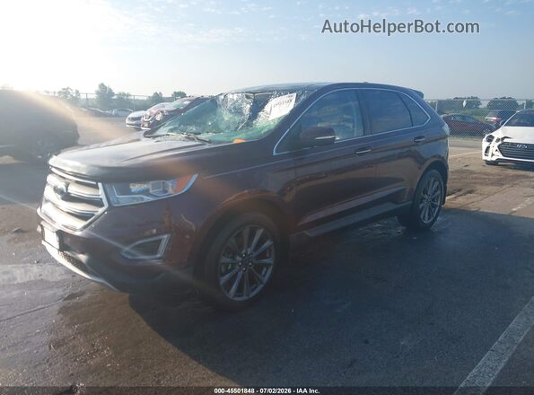 2FMPK4K91HBC21088 2017 FORD EDGE Burgundy Առջևի ձախ երեք քառորդ տեսարան