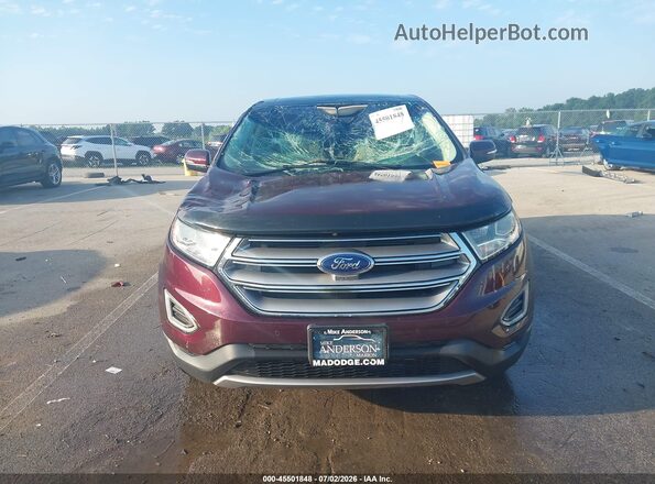 2FMPK4K91HBC21088 2017 FORD EDGE Burgundy Սարքավորումների վահանակի տեսք