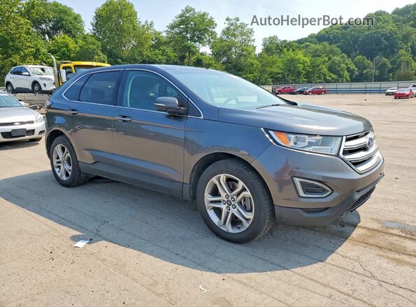 2FMPK4K91JBB42462 2018 FORD EDGE Gray Передня права чверть