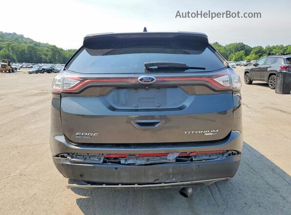 2FMPK4K91JBB42462 2018 FORD EDGE Gray Вид ззаду