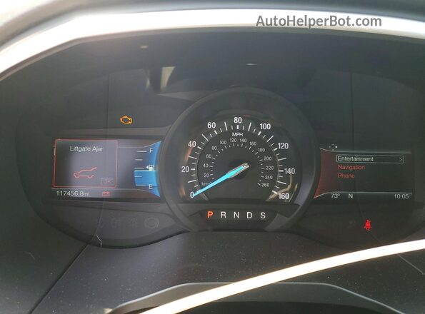 2FMPK4K91JBB42462 2018 FORD EDGE Gray Вид щитка приладів