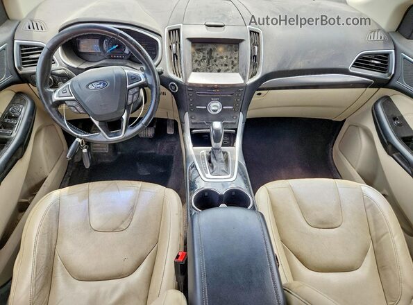 2FMPK4K91JBB88938 2018 FORD EDGE Серебряный Вид панели приборов