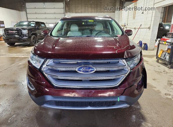 2FMPK4K91JBB89068 2018 FORD EDGE Maroon Widok z przodu