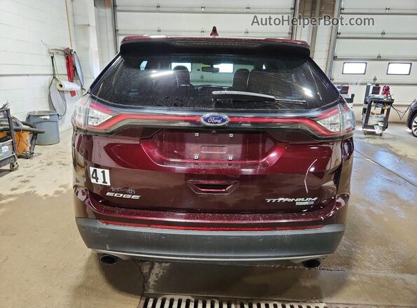 2FMPK4K91JBB89068 2018 FORD EDGE Maroon Widok z tyłu
