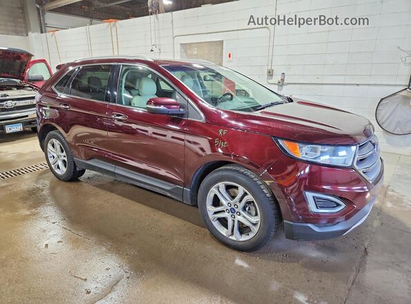 2FMPK4K91JBB89068 2018 FORD EDGE Maroon Przód prawy