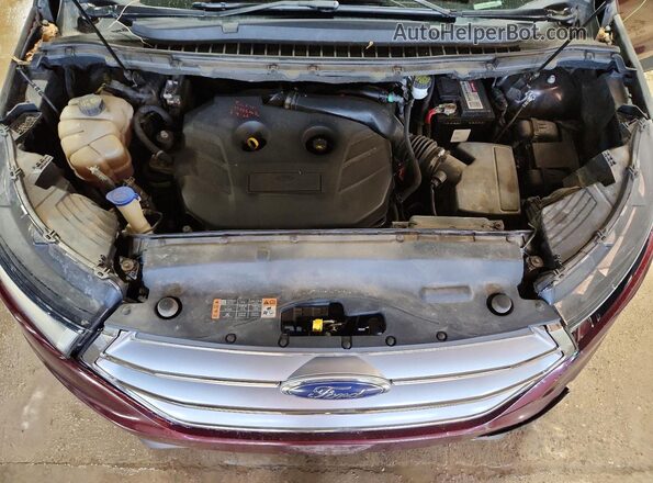 2FMPK4K91JBB89068 2018 FORD EDGE Maroon Widok komory silnika