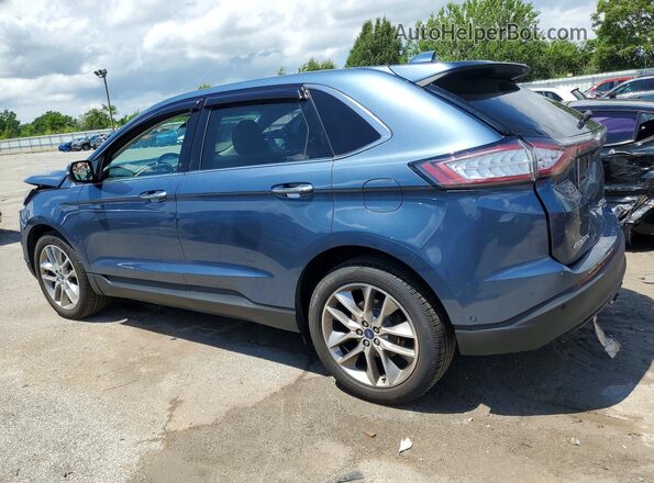 2FMPK4K91JBC22862 2018 FORD EDGE Blue Задня ліва чверть
