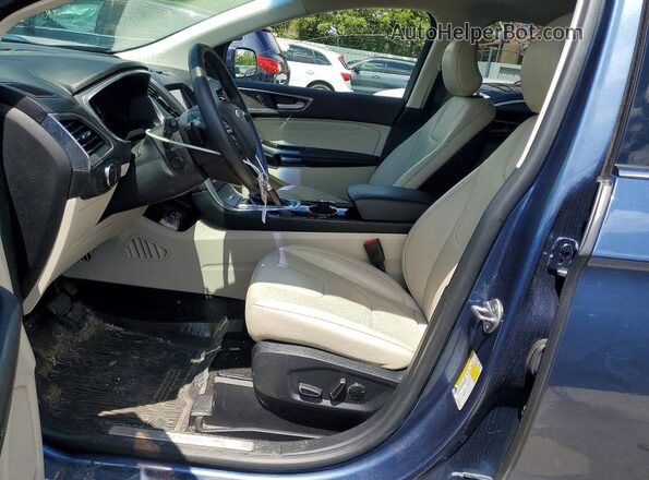 2FMPK4K91JBC22862 2018 FORD EDGE Blue Вид салону спереду