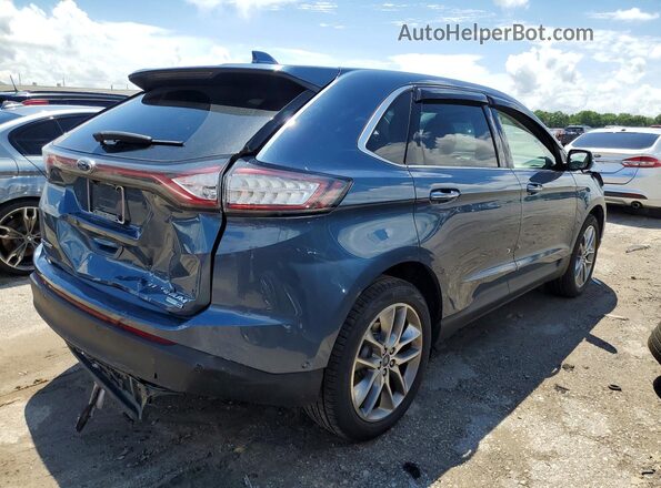2FMPK4K91JBC22862 2018 FORD EDGE Blue Задня права чверть
