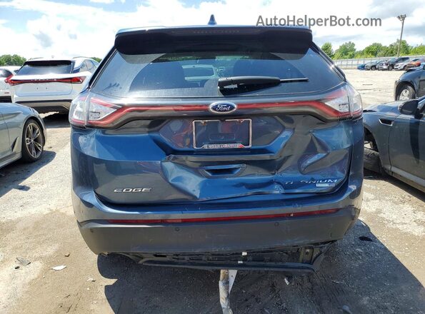 2FMPK4K91JBC22862 2018 FORD EDGE Blue Вид ззаду