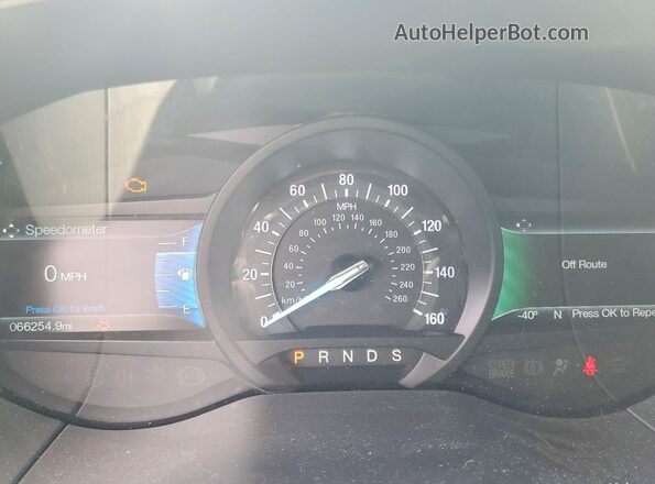 2FMPK4K91JBC22862 2018 FORD EDGE Blue Вид щитка приладів
