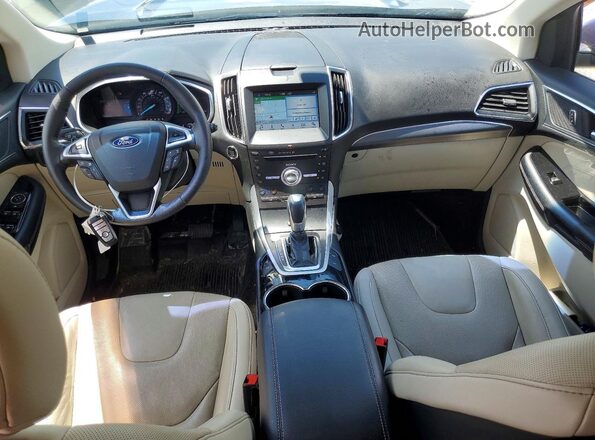 2FMPK4K91JBC22862 2018 FORD EDGE Blue Вид панелі приладів