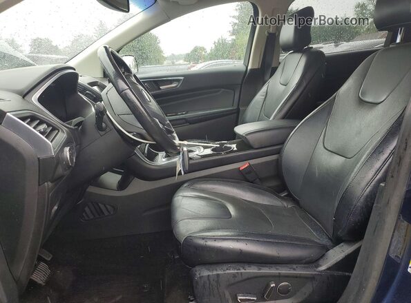 2FMPK4K92HBB88151 2017 FORD EDGE Blue Вид салону спереду