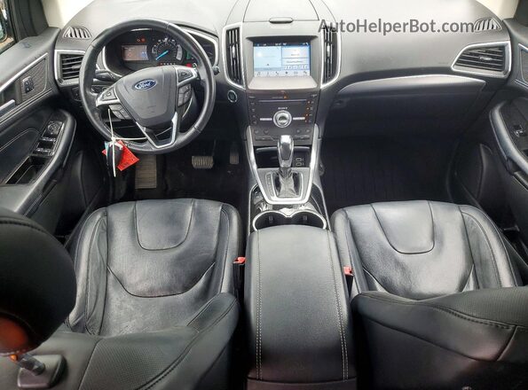 2FMPK4K92HBB88151 2017 FORD EDGE Blue Вид панелі приладів