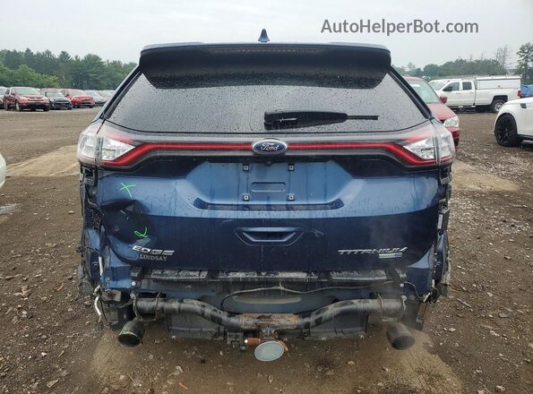 2FMPK4K92HBB88151 2017 FORD EDGE Blue Вид ззаду