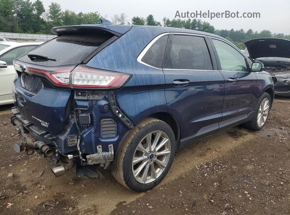 2FMPK4K92HBB88151 2017 FORD EDGE Blue Задня права чверть