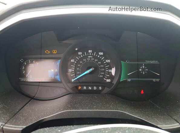 2FMPK4K92HBB88151 2017 FORD EDGE Blue Вид щитка приладів