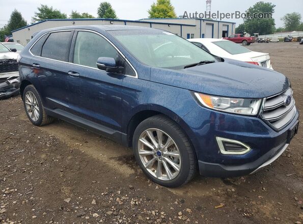 2FMPK4K92HBB88151 2017 FORD EDGE Blue Передня права чверть