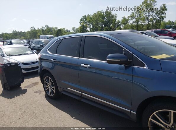 2FMPK4K92KBB45775 2019 FORD EDGE Blue 360 interior view