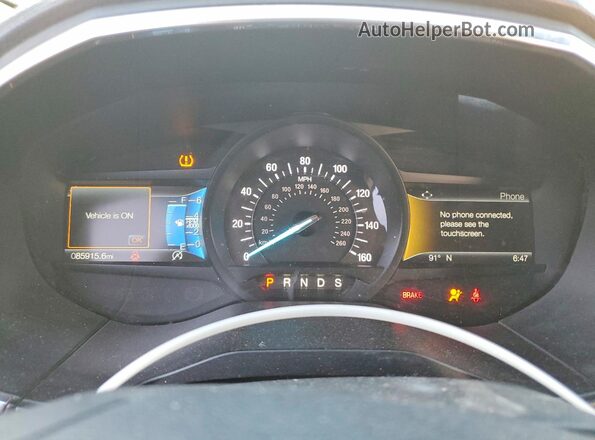 2FMPK4K92LBA72280 2020 FORD EDGE Серый Вид щитка приборов