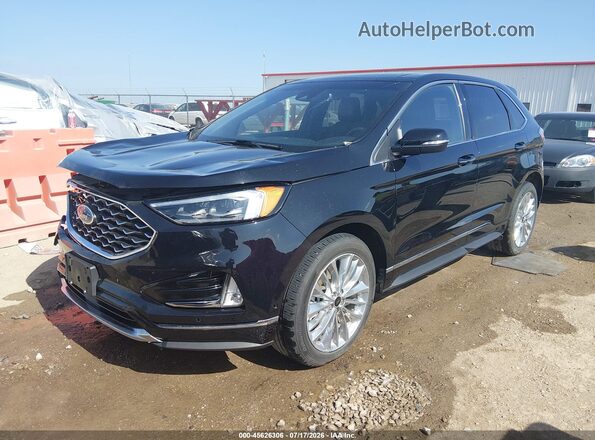 2FMPK4K92LBA93372 2020 FORD EDGE Черный Передняя левая четверть