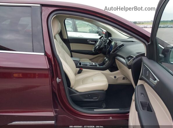 2FMPK4K92MBA07088 2021 FORD EDGE Maroon წინა სალონის ხედი