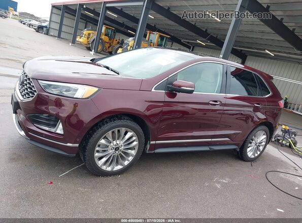 2FMPK4K92MBA07088 2021 FORD EDGE Maroon სალონის 360-გრადუსიანი ხედი