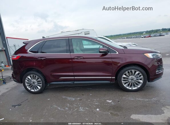 2FMPK4K92MBA07088 2021 FORD EDGE Maroon უკანა სალონის ხედი