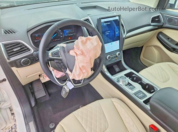 2FMPK4K92PBA09234 2023 FORD EDGE White Dashboard view