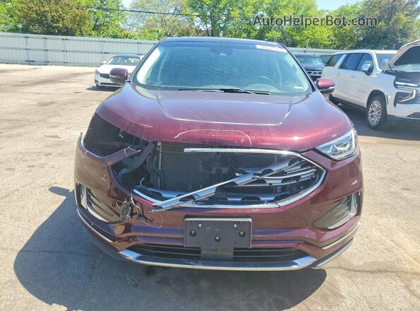 2FMPK4K93KBB79773 2019 FORD EDGE Maroon Vista frontal