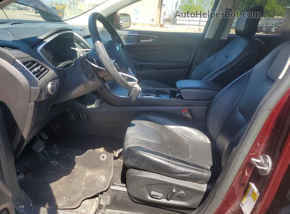2FMPK4K93KBB79773 2019 FORD EDGE Maroon Vista interior delantera