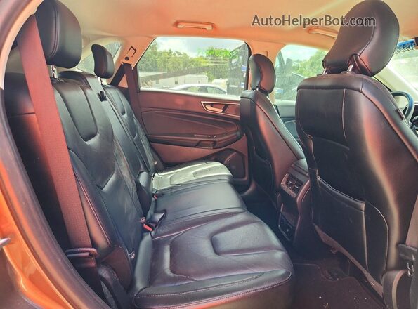 2FMPK4K93KBC37168 2019 FORD EDGE Tan უკანა სავარძლების ხედი