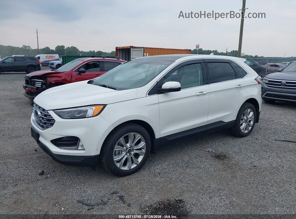 2FMPK4K93LBA67217 2020 FORD EDGE White წინა მარცხენა ხედი სამი მეოთხედიდან